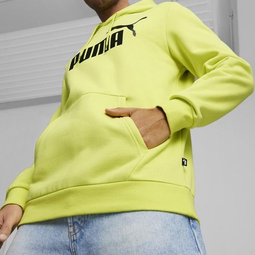 Vyriški PUMA Essentials Big Logo Hoodie FL lime sheen džemperiai