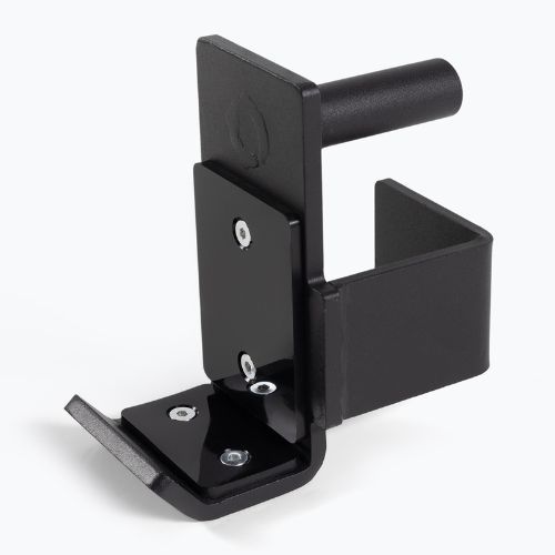 Sieninis treniruočių stovas TREXO Mercury su suoliuku ir lentyna diskams juodas