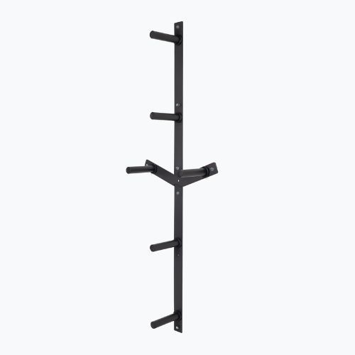 Sieninis treniruočių stovas TREXO Mercury su suoliuku ir lentyna diskams juodas