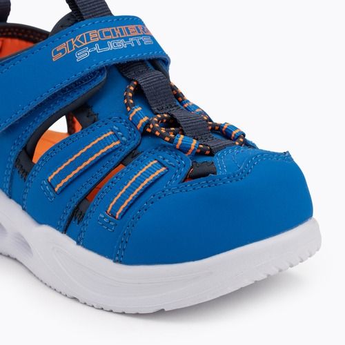 Vaikiškos basutės SKECHERS S-Lights Sola Glow blue/lime