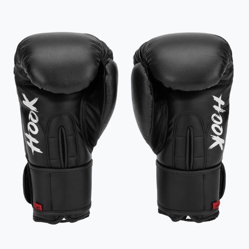 Bokso pirštinės HOOK FIGHTING Ready to Fight odinės juodos
