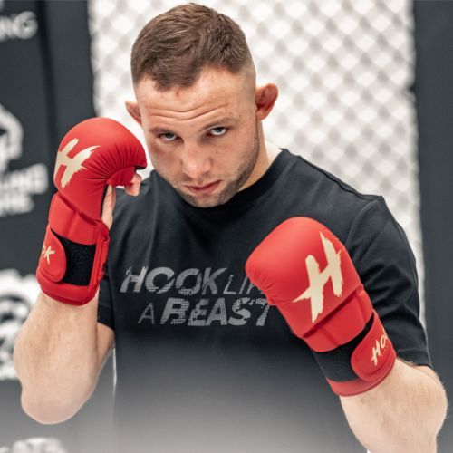 Sparingo pirštinės MMA HOOK FIGHTING TX0-B4M0016 raudonos