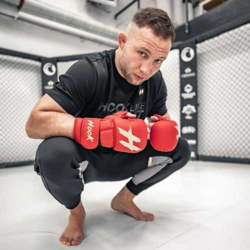 Sparingo pirštinės MMA HOOK FIGHTING TX0-B4M0016 raudonos
