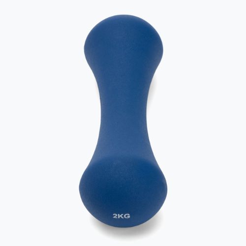 Neopreno hantelis TREXO TX0-B4M010 2 kg mėlynas