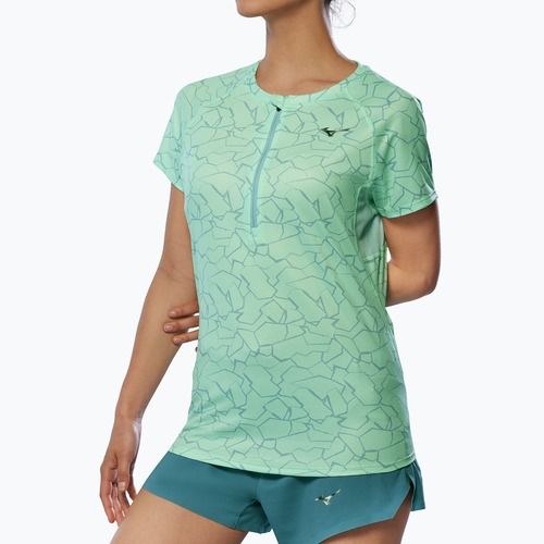 Moteriški bėgimo marškinėliai Mizuno Graphic Trail Tee neo mint