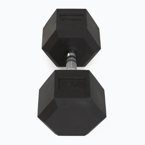 Guminis hantelis TREXO Hex 37.5 kg