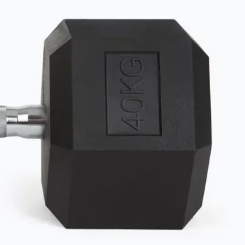 Guminis hantelis TREXO Hex 40 kg