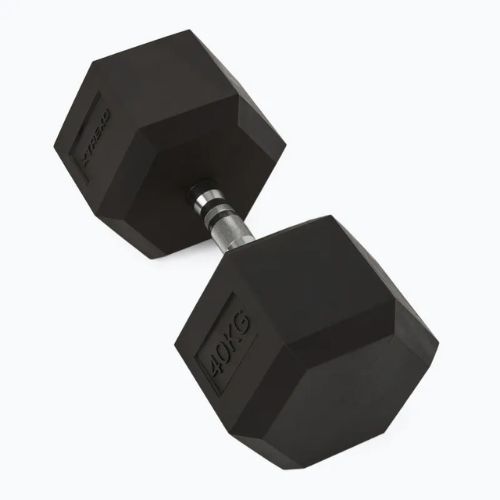 Guminis hantelis TREXO Hex 40 kg