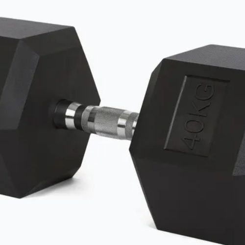 Guminis hantelis TREXO Hex 40 kg