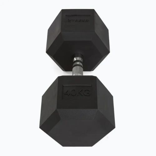 Guminis hantelis TREXO Hex 40 kg