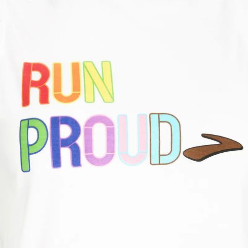 Moteriški bėgimo marškinėliai Brooks Distance Graphic Tank white/rainbow/brow