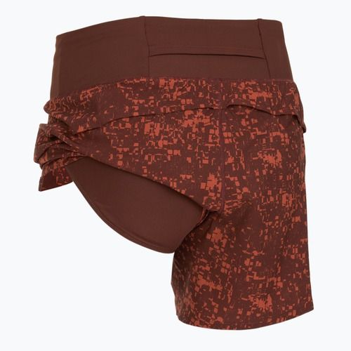 Moteriški bėgimo šortai Brooks Chaser 5" run raisin glitch print