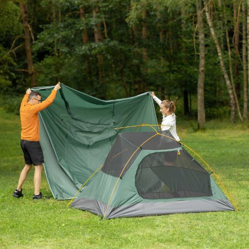 3 vietų kempingo palapinė KADVA Expedit 3 pro žalia