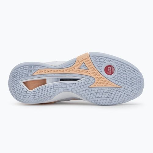 Moteriški rankinio bateliai Mizuno Wave Stealth Neo white/navy peony/peach parfait