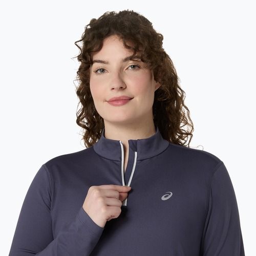 Moteriški bėgimo marškinėliai ilgomis rankovėmis ASICS Core LS Half Zip Winter indigo fog