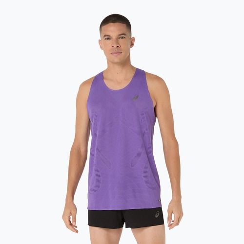Vyriški bėgimo marškinėliai ASICS Metarun Singlet edo purple