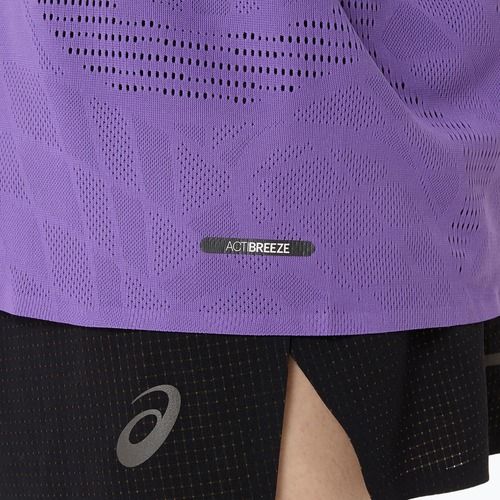 Vyriški bėgimo marškinėliai ASICS Metarun Singlet edo purple