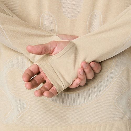 Vyriški bėgimo marškinėliai ilgomis rankovėmis ASICS Road Seamless LS cream