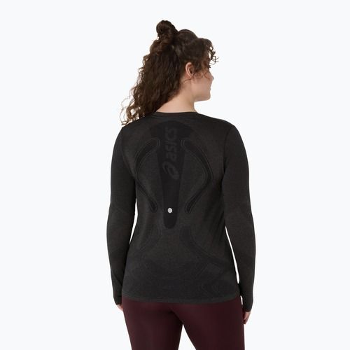 Moteriški bėgimo marškinėliai ilgomis rankovėmis ASICS Road Seamless LS performance black