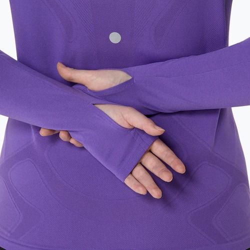 Moteriški bėgimo marškinėliai ilgomis rankovėmis ASICS Road Seamless LS edo purple