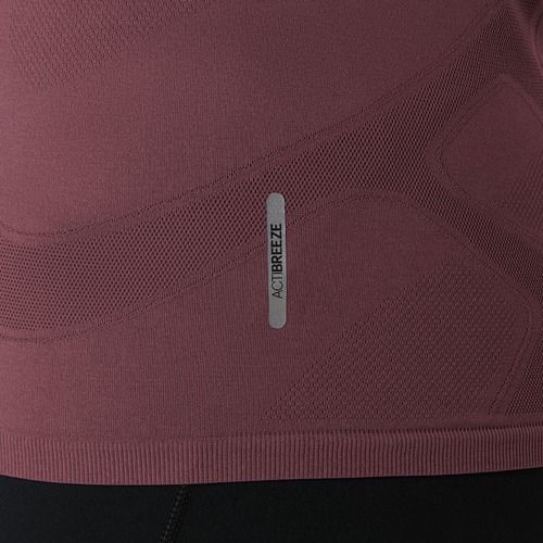 Moteriški bėgimo marškinėliai ilgomis rankovėmis ASICS Road Seamless LS dark currant/port royal