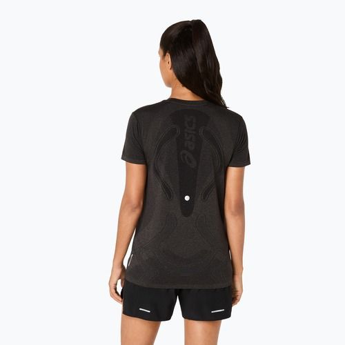 Moteriški bėgimo marškinėliai ASICS Seamless performance black