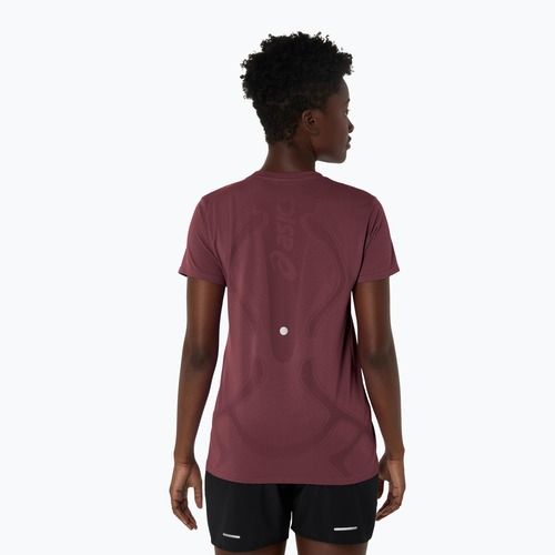 Moteriški bėgimo marškinėliai ASICS Seamless dark currant/port royal