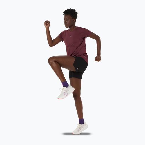 Moteriški bėgimo marškinėliai ASICS Seamless dark currant/port royal