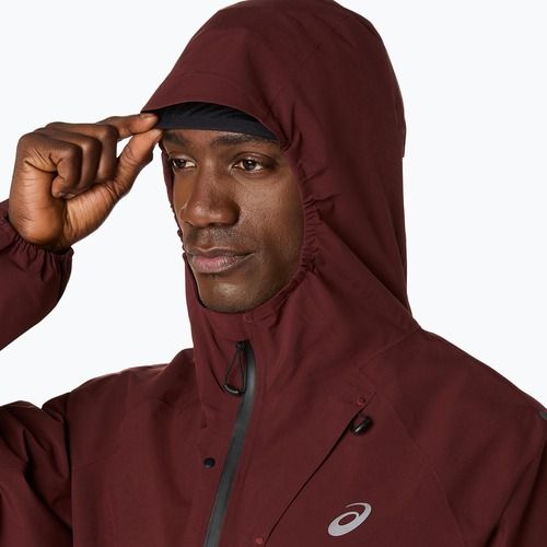 Vyriška bėgimo striukė ASICS Metarun Waterproof dark red planet