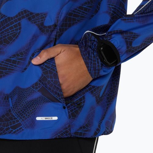 Vyriška bėgimo striukė ASICS Road Lite-Show Packable performance black/dark cobalt