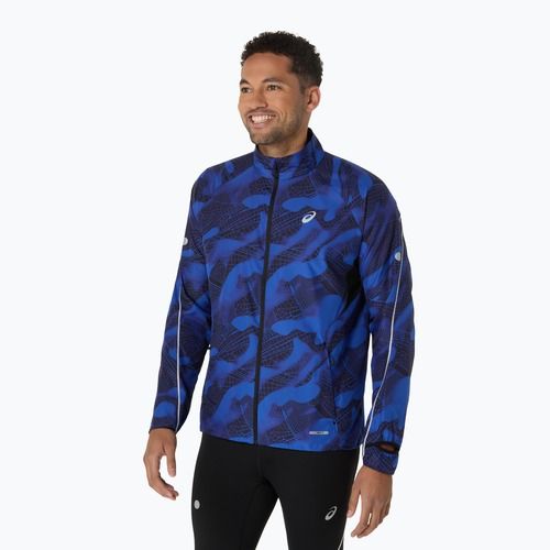 Vyriška bėgimo striukė ASICS Road Lite-Show Packable performance black/dark cobalt