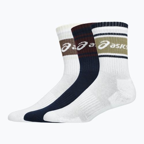 Kojinės ASICS Logo Crew 3 pary midnight/dark red planet/lemongrass