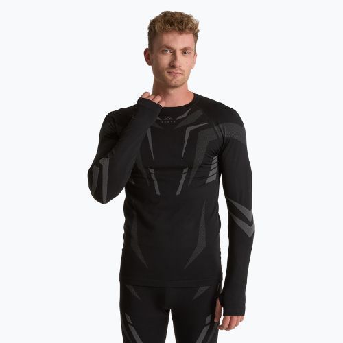 Vyriškų termoaktyvių apatinių komplektas KADVA ALPINESTEP COOLMAX THERMAL PRO DRY be siūlių juodas