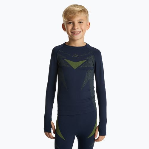 Vaikiškų termoaktyvių apatinių rinkinys KADVA ALPINESTEP THERMO LIGHT PLUS navy / green