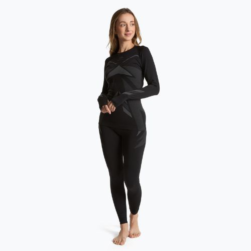Moteriškų termoaktyvių apatinių komplektas KADVA ALPINESTEP THERMO LIGHT PLUS be siūlių, juodos spalvos