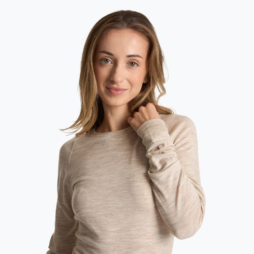 Moteriškų termoaktyvių apatinių komplektas WOOLCANO Merino 100% SET0543 smėlio spalvos