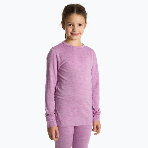 Vaikiškų termoaktyvių apatinių komplektas WOOLCANO Merino 100% SET0683 violetinis