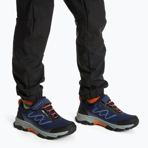 Vaikiški žygio batai KADVA Rocky Trail Low WaterProof Softshell tamsiai mėlyni