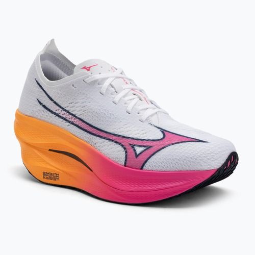 Bėgimo batai Mizuno Wave Rebellion Pro 3 white/pink tetra/tang orange
