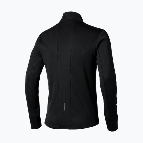 Vyriški bėgimo marškinėliai ilgomis rankovėmis Mizuno Active Warm Half Zip black