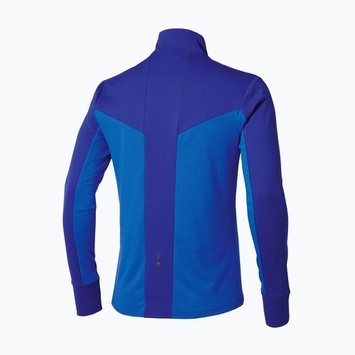 Vyriški bėgimo marškinėliai ilgomis rankovėmis Mizuno Active Warm Half Zip sodalite blue