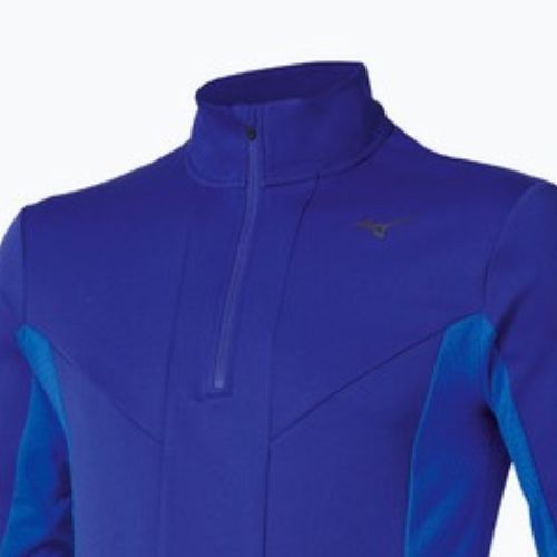 Vyriški bėgimo marškinėliai ilgomis rankovėmis Mizuno Active Warm Half Zip sodalite blue