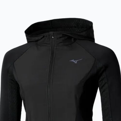 Moteriška bėgimo striukė Mizuno Active Warm Hybrid Full Zip Hooded black