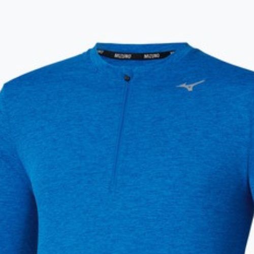 Vyriški bėgimo marškinėliai ilgomis rankovėmis Mizuno Core Impulse Half Zip Tee princess blue