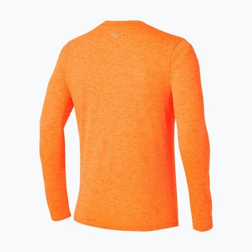 Vyriški bėgimo marškinėliai ilgomis rankovėmis Mizuno Core Impulse Half Zip Tee tangelo