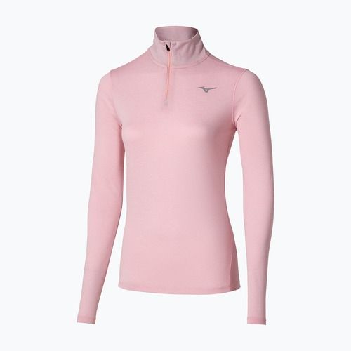 Moteriškas bėgimo džemperis Mizuno Core Impulse Half Zip Tee bleached mauve