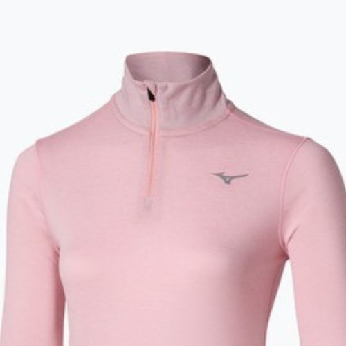 Moteriškas bėgimo džemperis Mizuno Core Impulse Half Zip Tee bleached mauve