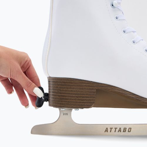 Vaikiškos dailiojo čiuožimo pačiūžos Attabo Oli reguliuojamos white