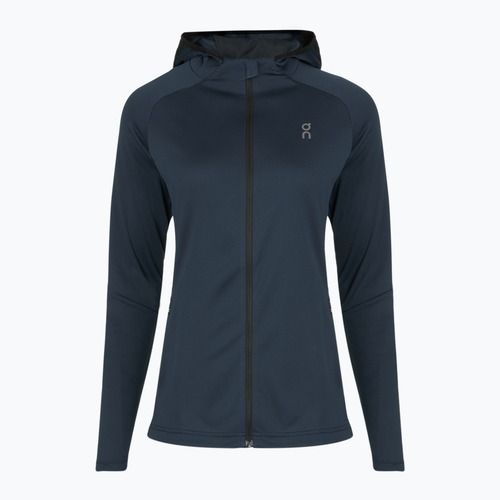 Moteriškas bėgimo džemperis On Climate Zip Hoodie navy