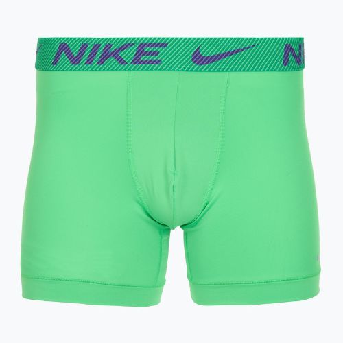 Vyriškos trumpikės Nike Dri-Fit Essential Micro Boxer Brief 3 poros green shock/wild violet/black txtd wb